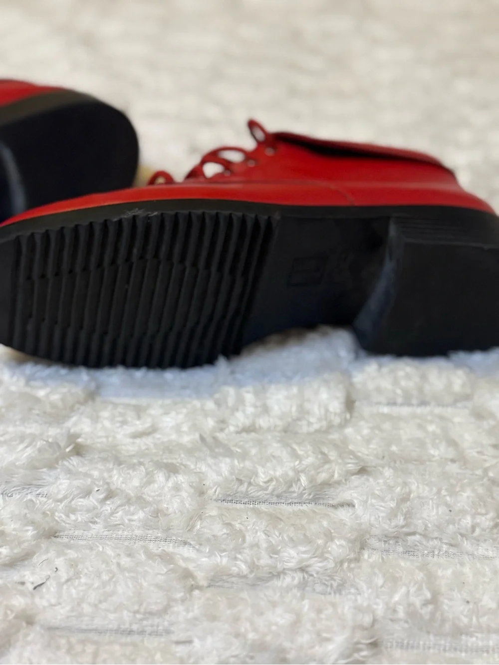 Vintage Danexx Red Lace-Up Booties Size 6.5 Retro Ankle Boots - Picture 5 of 13